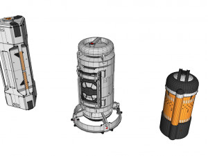 Sci fi container 2 3D मॉडल
