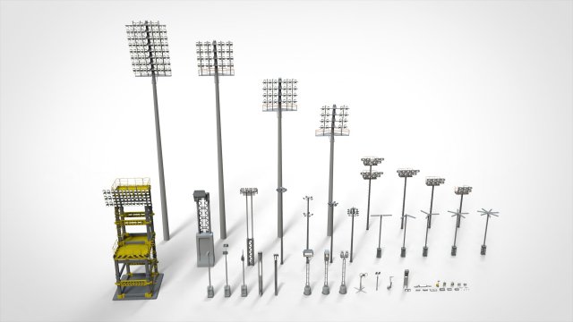 Lighting collection 3D 모델 .c4d .max .obj .3ds .fbx .stl .blend 