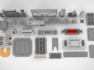 Sci-fi architecture kitbash 21 3D मॉडल