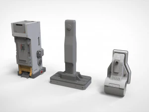 साइंस-फिक्शन आर्किटेक्चर किटबैश 21 3D मॉडल