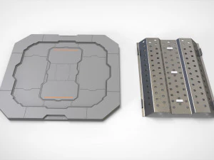 साइंस-फिक्शन आर्किटेक्चर किटबैश 21 3D मॉडल