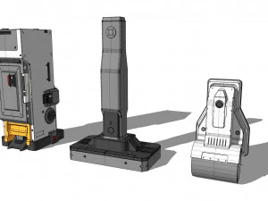 साइंस-फिक्शन आर्किटेक्चर किटबैश 21 3D मॉडल