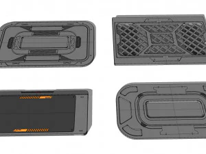 साइंस-फिक्शन आर्किटेक्चर किटबैश 21 3D मॉडल