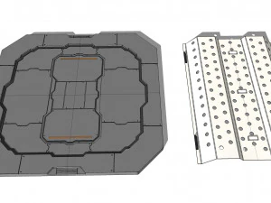 साइंस-फिक्शन आर्किटेक्चर किटबैश 21 3D मॉडल