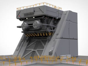 Sci-fi architectural element 1 3D Model