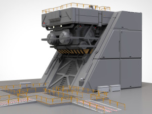 Sci-fi architectural element 1 3D Model