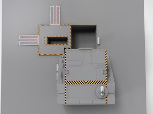 Sci-fi architectural element 1 3D Model