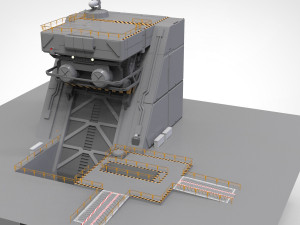 Sci-fi architectural element 1 3D Model
