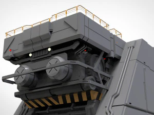 Sci-fi architectural element 1 3D Model