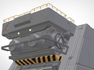 Sci-fi architectural element 1 3D Model