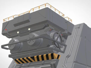 Sci-fi architectural element 1 3D Model