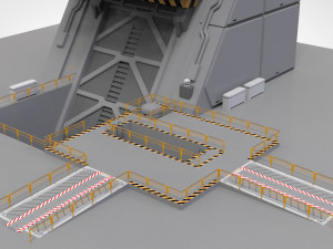 Sci-fi architectural element 1 3D Model