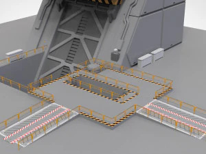 Sci-fi architectural element 1 3D Model