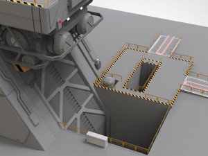 Sci-fi architectural element 1 3D Model