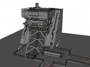Sci-fi architectural element 1 3D Model