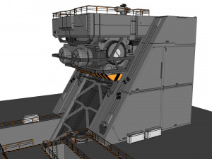 Sci-fi architectural element 1 3D Model