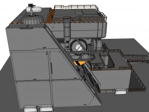Sci-fi architectural element 1 3D Model