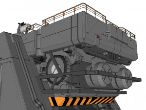Sci-fi architectural element 1 3D Model