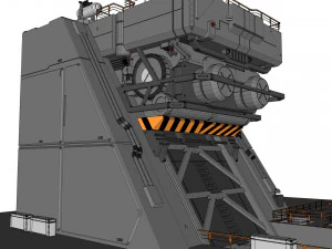 Sci-fi architectural element 1 3D Model