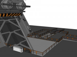 Sci-fi architectural element 1 3D Model