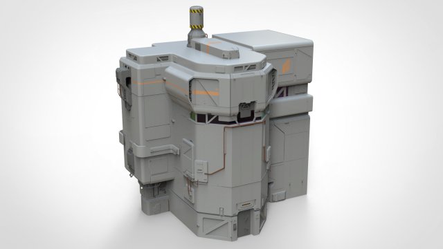 Sci-fi architectural element 8 Modello 3D .c4d .max .obj .3ds .fbx .stl .blend 