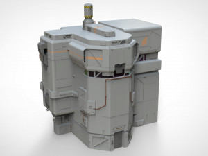 Sci-fi architectural element 8 3D Model