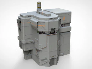 Elemento architettonico fantascientifico 8 Modello 3D