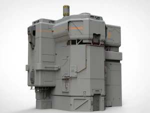 Sci-fi architectural element 8 3D Model