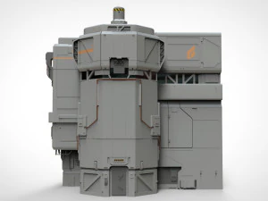Sci-fi architectural element 8 3D Model