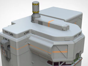 Sci-fi architectural element 8 3D Model