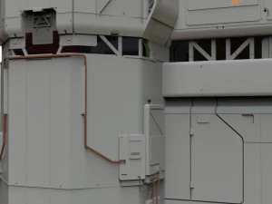Sci-fi architectural element 8 3D Model