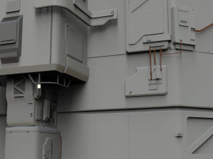 Sci-fi architectural element 8 3D Model