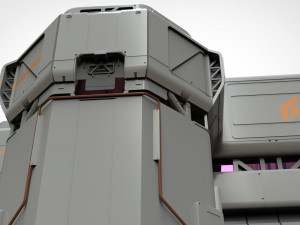 Sci-fi architectural element 8 Modello 3D