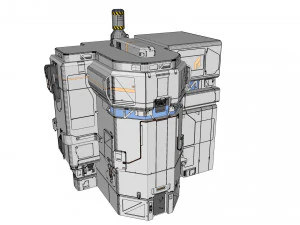 Sci-fi architectural element 8 3D Model