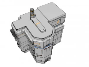 Sci-fi architectural element 8 3D Model