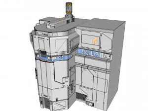 Sci-fi architectural element 8 3D Model