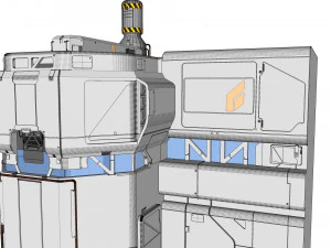 Sci-fi architectural element 8 3D Model