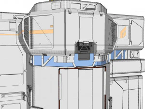Sci-fi architectural element 8 3D Model