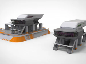 Arquitectura de ciencia ficci&oacute;n 3 Modelo 3D