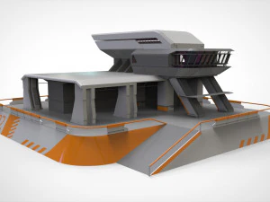 Sci-fi architecture 3 3D Model