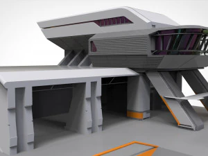 Sci-fi architecture 3 3D Model