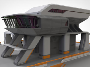 Sci-fi architecture 3 3D मॉडल