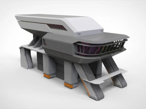 Sci-fi architecture 3 3D Model