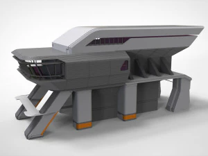 Sci-fi architecture 3 3D Model