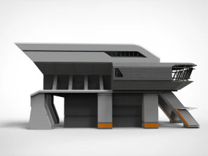 Sci-fi architecture 3 3D Model