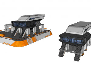 Sci-fi architecture 3 3D Model