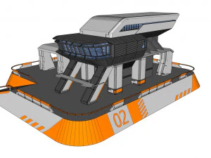 Sci-fi architecture 3 3D Model