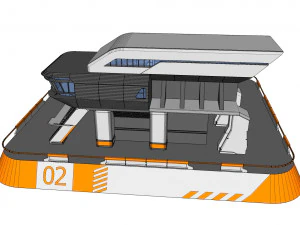 Sci-fi architecture 3 3D Model