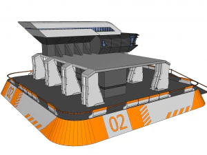 Sci-fi architecture 3 3D Model