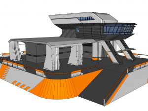Sci-fi architecture 3 3D Model